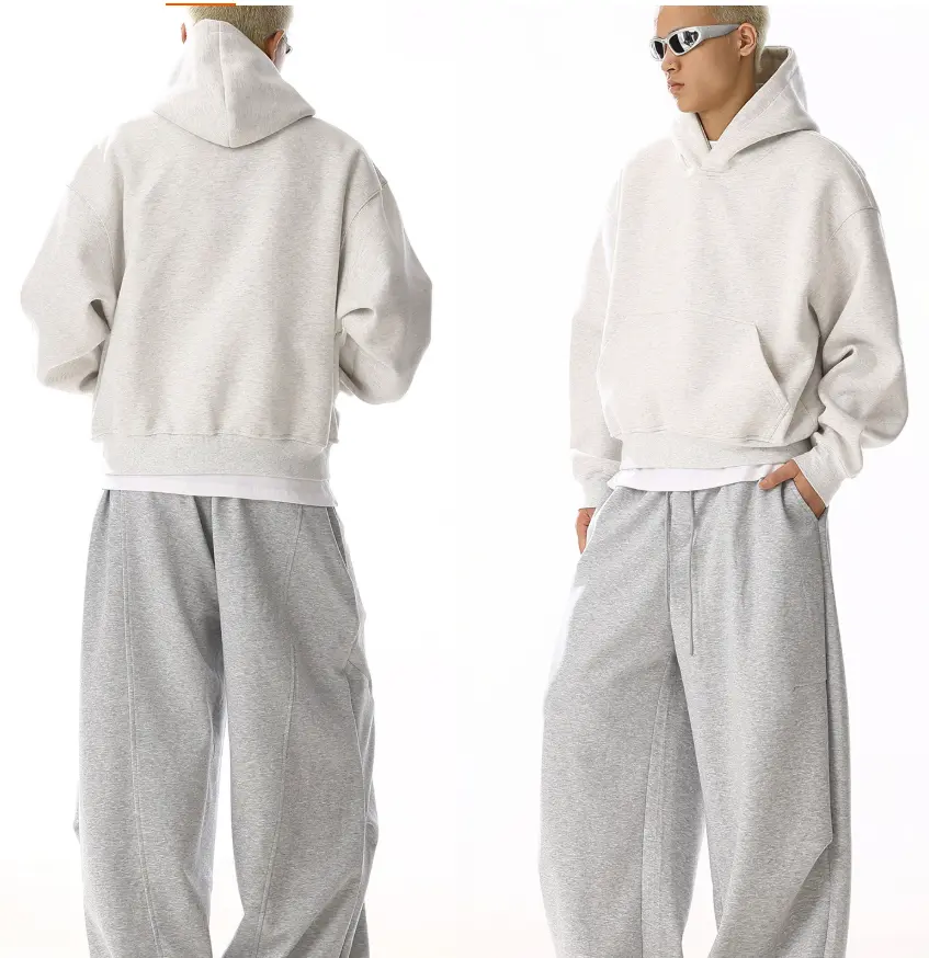 American-style Vintage Loose-fit Gray Casual Pants