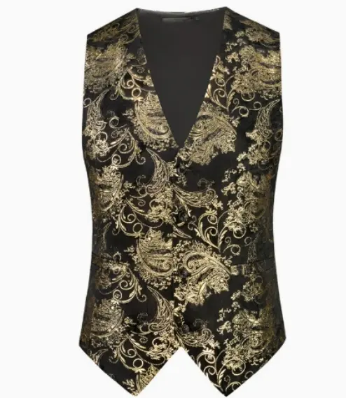 Men's New Clothes Bronzing Corduroy Vest