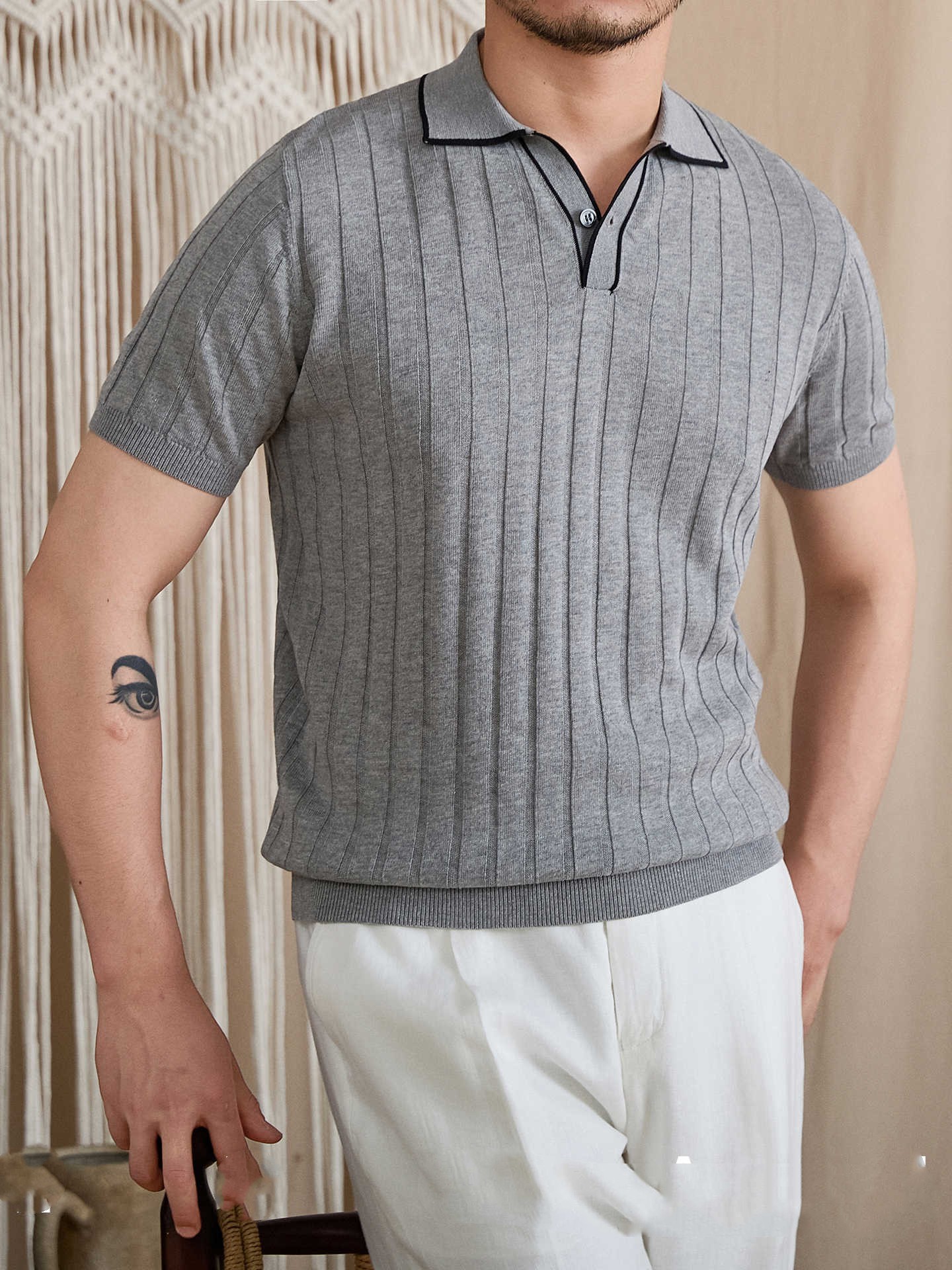 Lapel Knit Shirt, picture 5 of 5