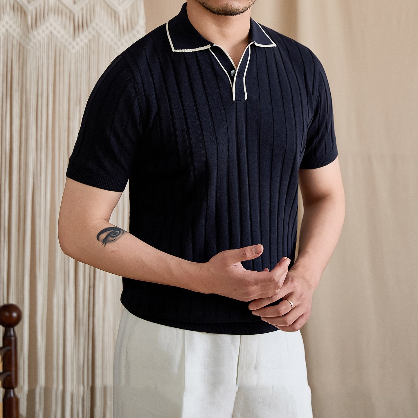 Lapel Knit Shirt