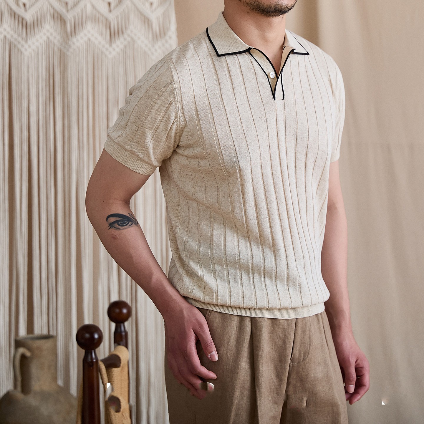 Lapel Knit Shirt, picture 4 of 5