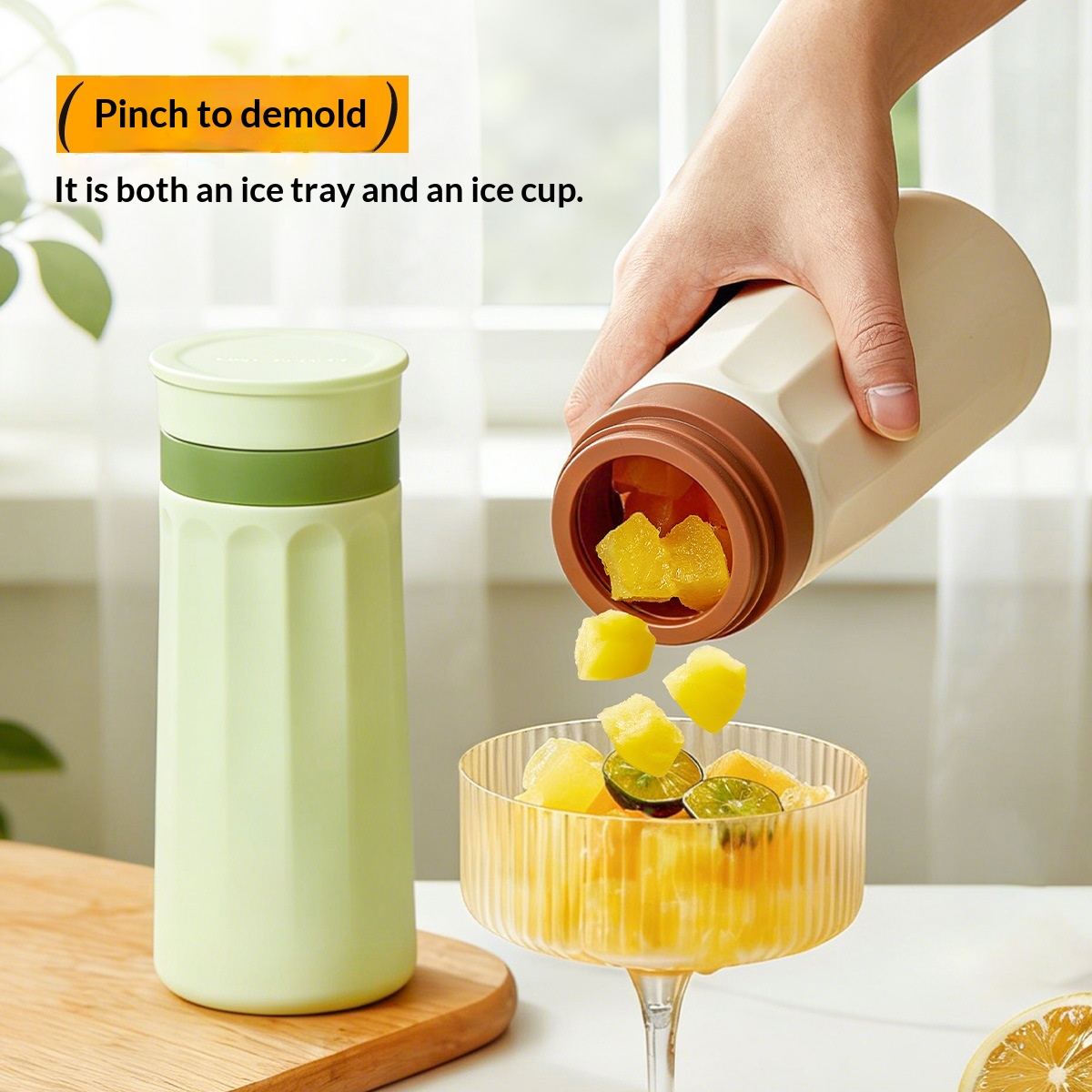 Portable Ice-Making Cup Outdoor Silicone Beverage Cup