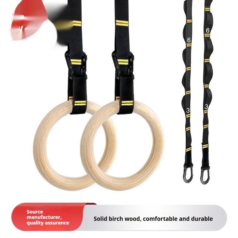 Birch Wood Gymnastics Rings, picture 4 of 4