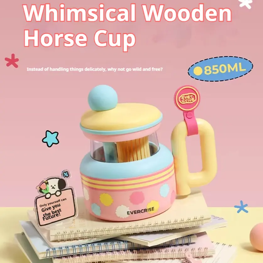 Glass Cup With Straw Office-use Large Capacity