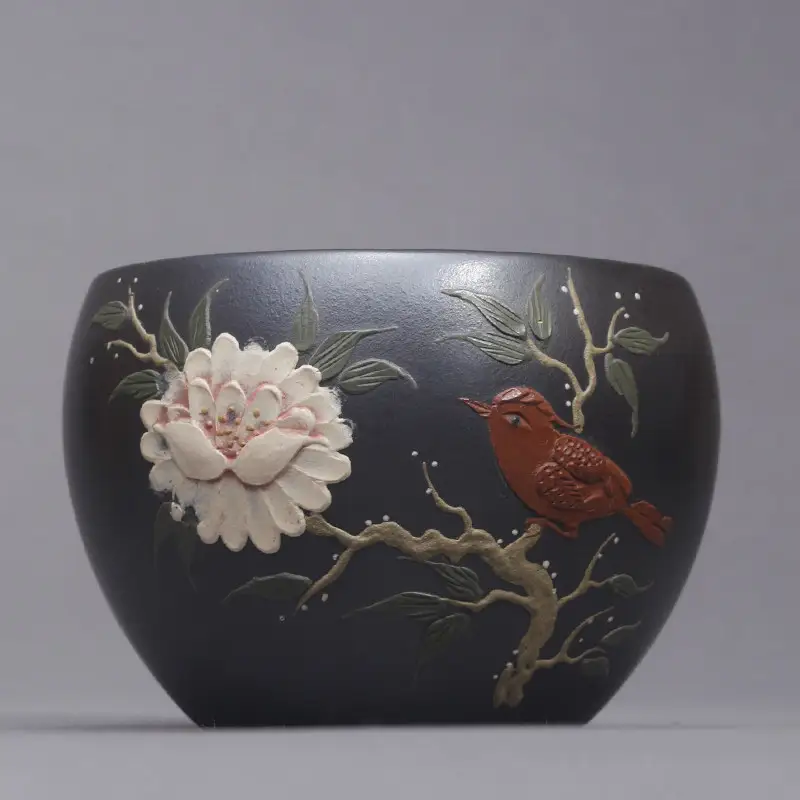 Peony-themed Hosts Cup Tea Bowl For Gongfu Tea