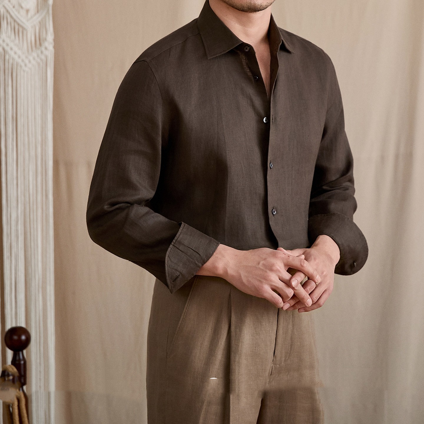 Square-Neck Linen Shirt, picture 5 of 5