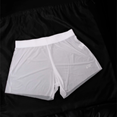 White Minimalist Antibacterial Home Sleep Shorts Youth Mesh Thin And Breathable