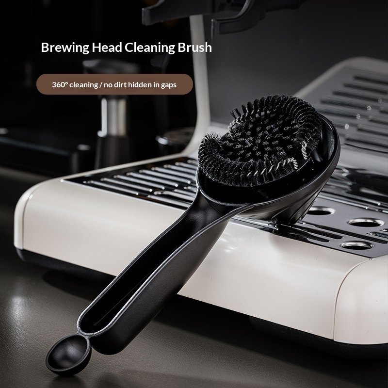 Coffee Cleaning Brush With Splash Guard And Spoon