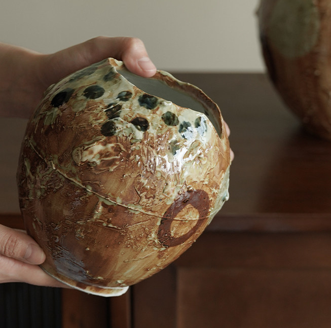 Handmade ceramic vase ornament (small size)