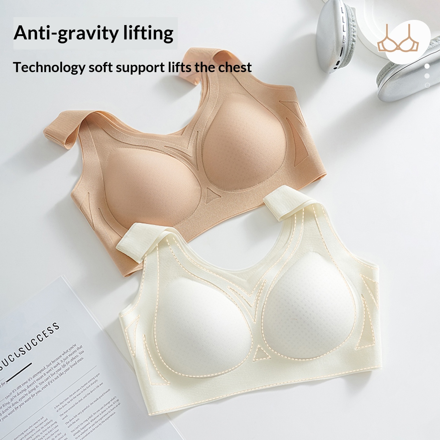 Underbust-control Wireless Tank-style Sports Bra