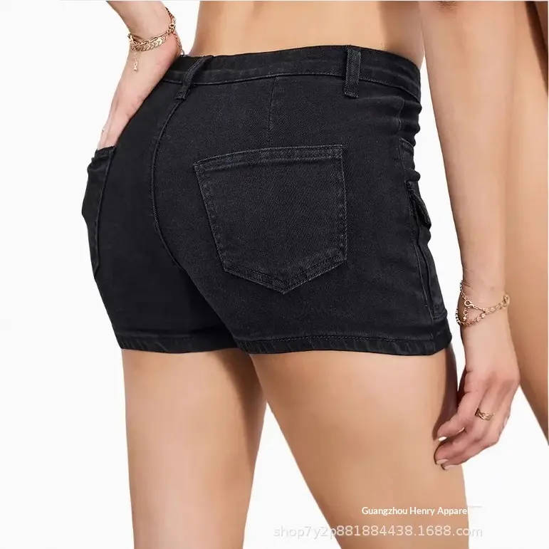 Women's Stretchy Multi-Pocket Denim Shorts
