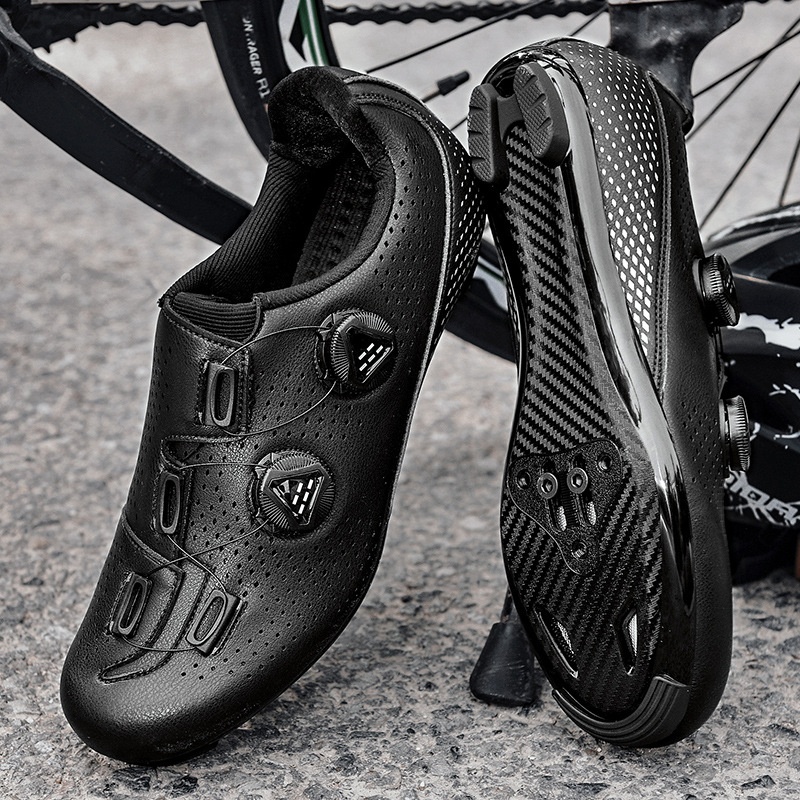 Road And Mountain Bike Clipless Shoes With A Stiff Sole For Pedal Power