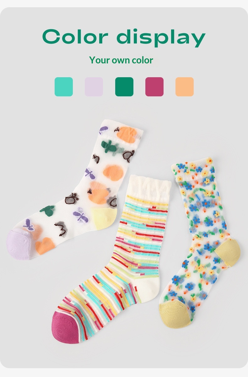 Breathable Thin Colorful Mesh Mid-calf Socks 37 7acb1539 5b35 4cae b716 c04e523aad33 trans