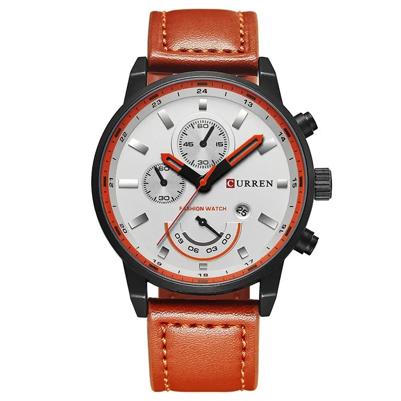 Cairen Water-Resistant Calendar Leather Business-Casual Quartz Watch