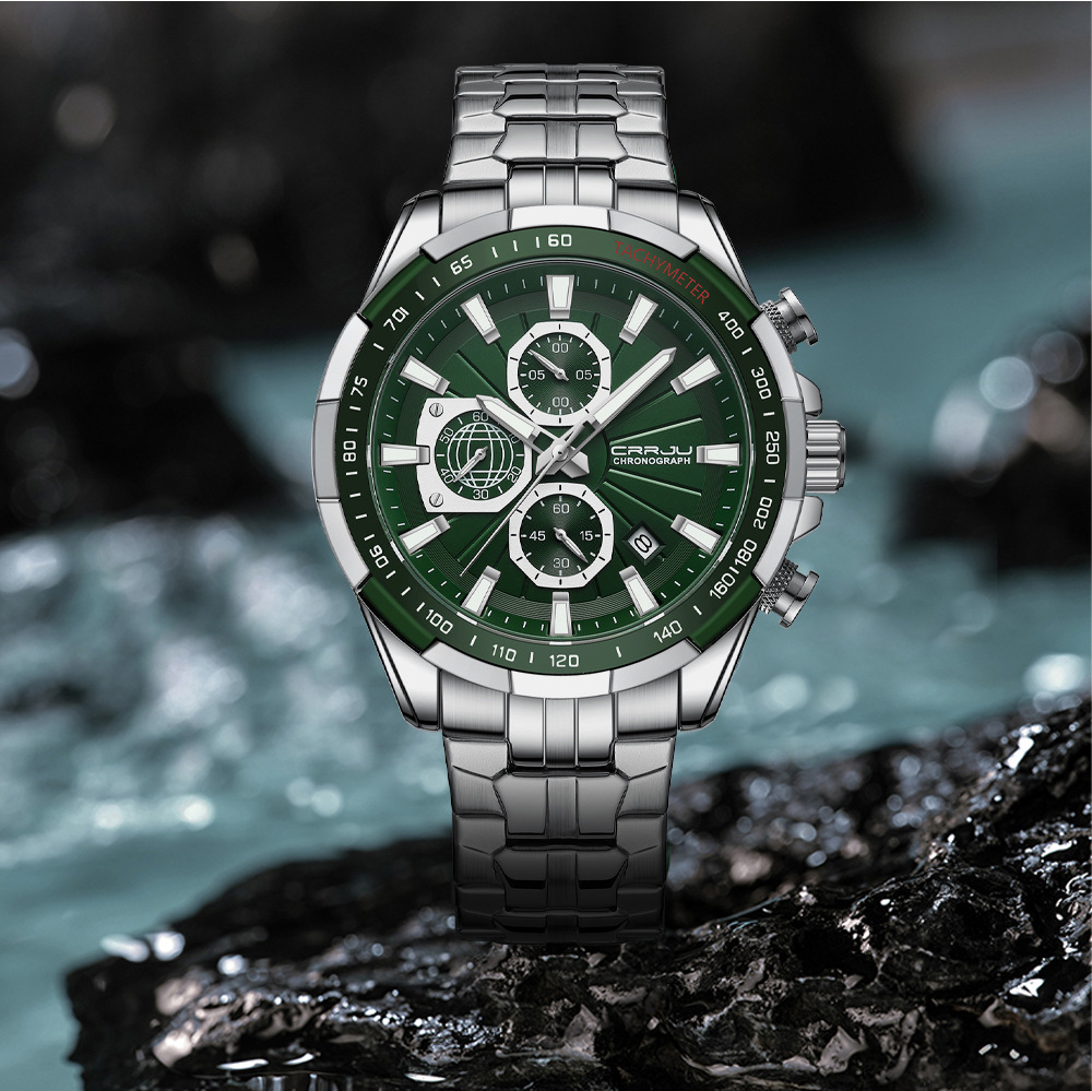 Men's Steel-band Multi-function Waterproof Watch