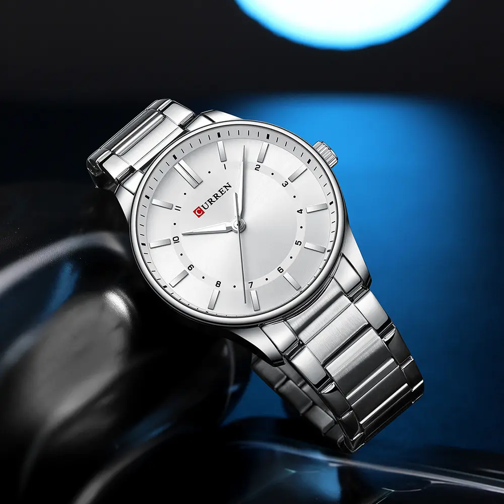 Mens Round Large-Dial Waterproof Watch