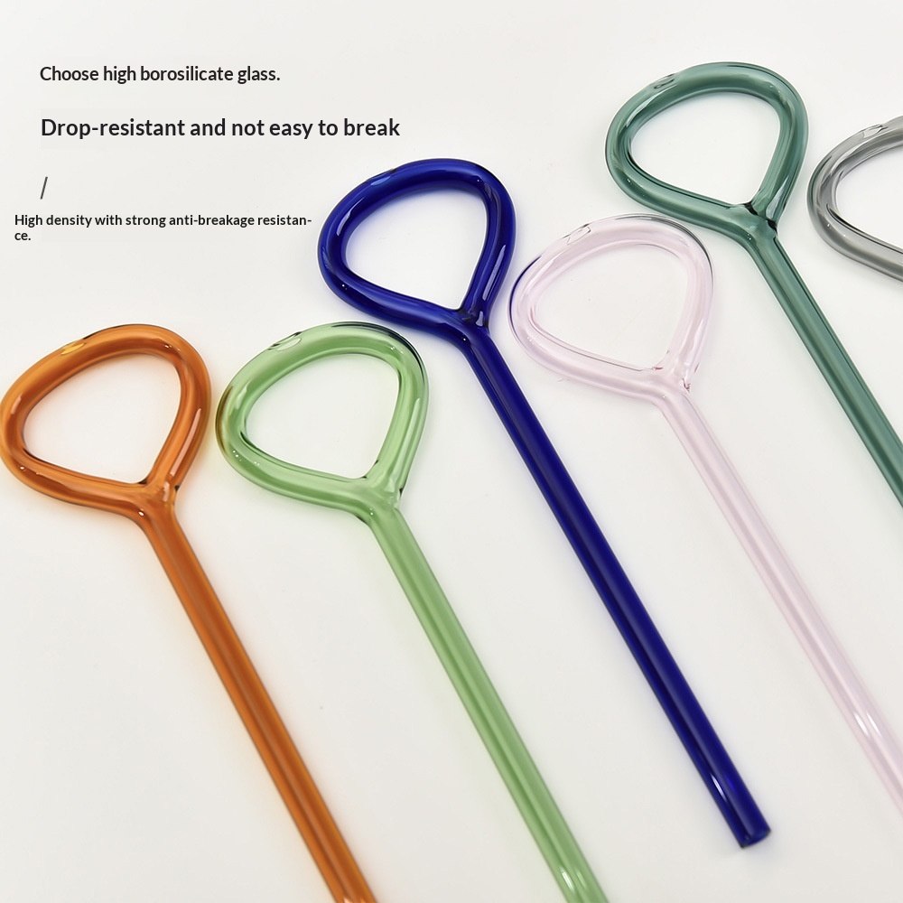 Chapstick-Proof Heart-Shaped Glass Straw