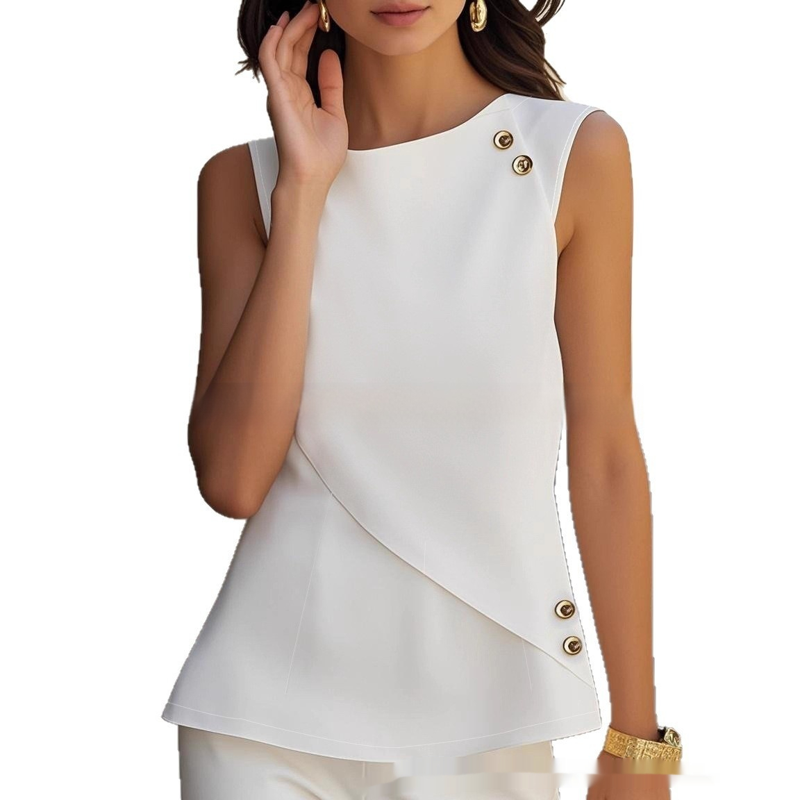 Women's Sleeveless Fashionable Chic Casual Top 16 6f63880b 4935 4894 a456 e0f66bea04c6