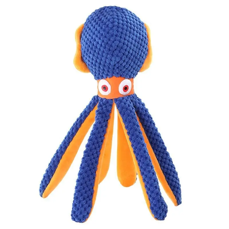 Dog Sound-Playing Toy Interactive Chewable Octopus Plush For Small Dogs To Teethe On
