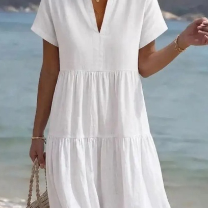 Women's Clothing New Dress Ruffled Advanced Sense Vacation Style
