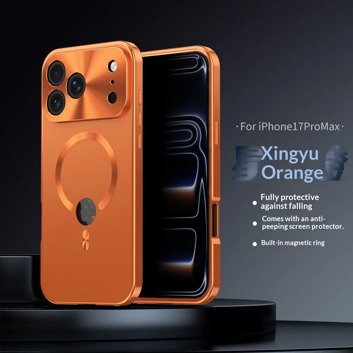 Anti-peeping Clip Missing Label Magnetic Metal Phone Case