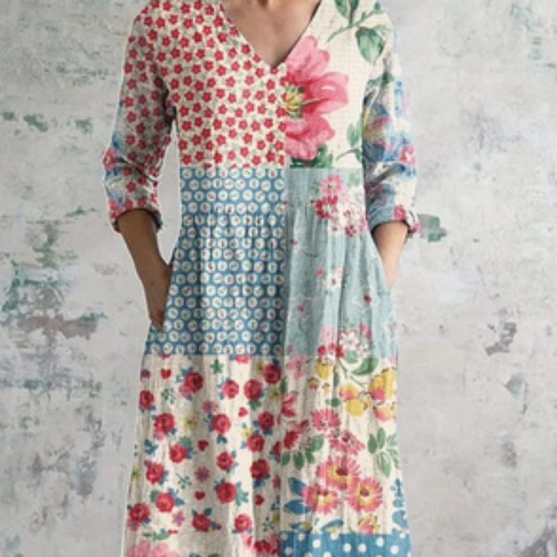 Women's Casual Floral 3D Printed Sleeve-length Dress