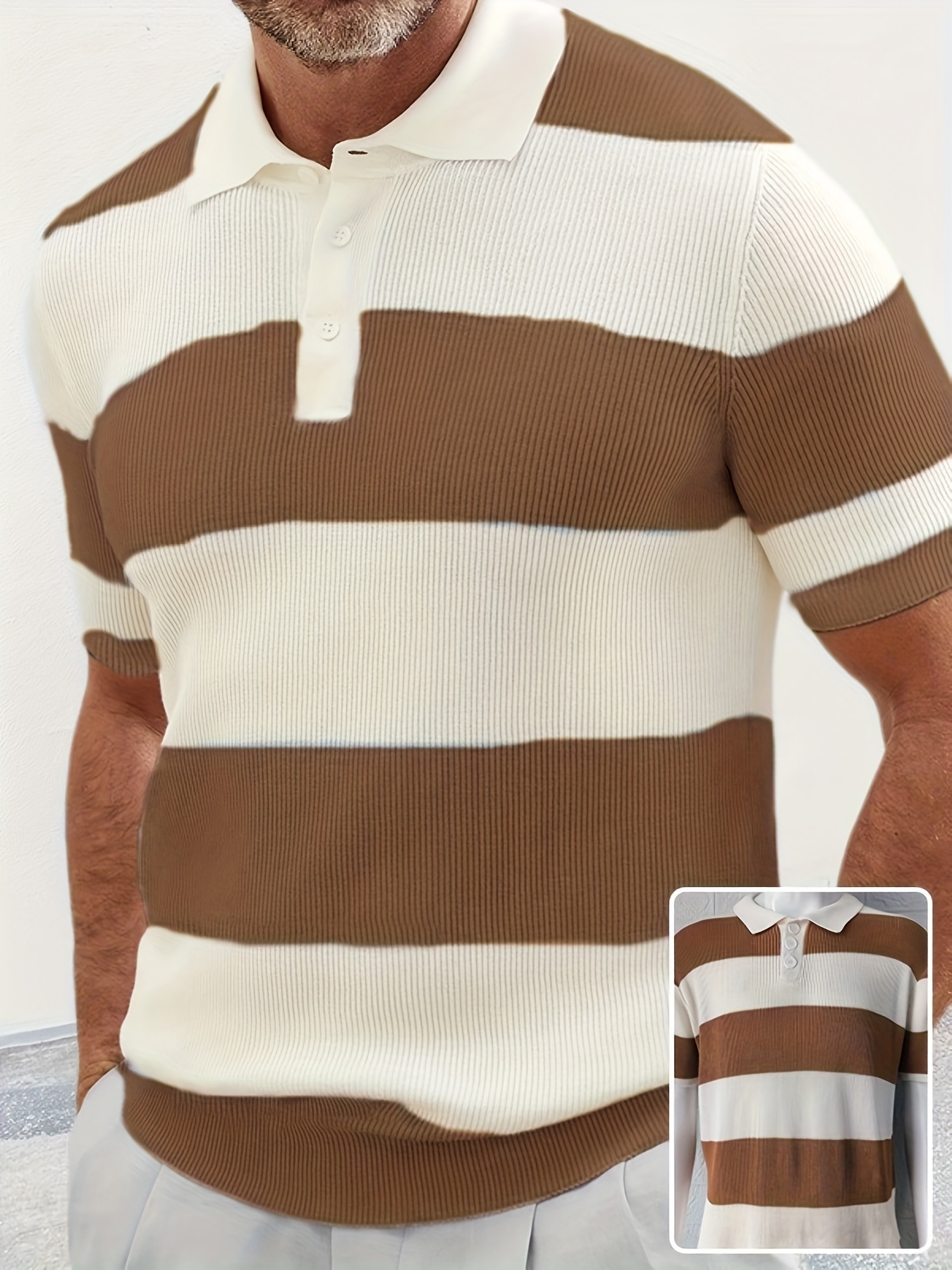 Mens Clothing Summer Fashion Lapel Sweater Short Sleeve Men Clothing Men Wears - Image 10