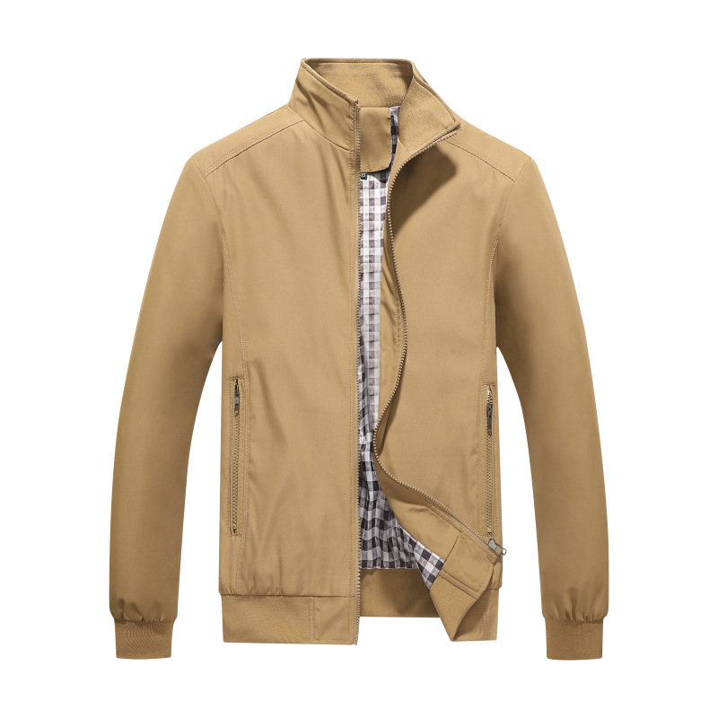 Large Size Stand Collar Men's Casual Jacket