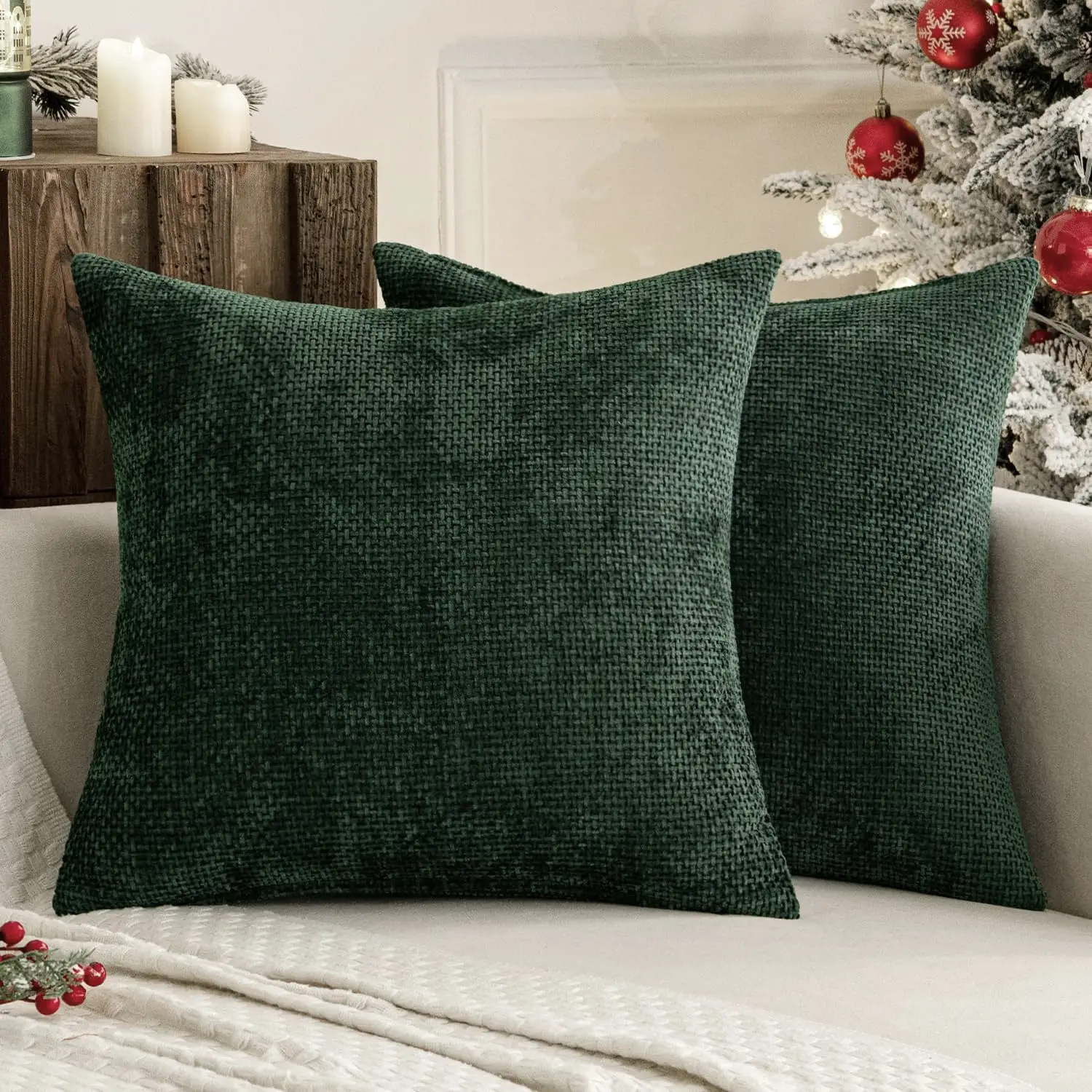 Knitted Simple Solid-Colored Cushion Soft Sofa Throw Pillow
