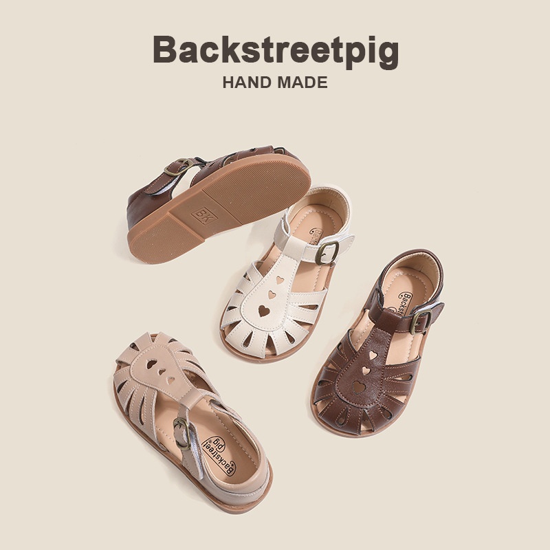 Soft-leather Closed-toe Soft-soled Non-slip Princess Sandals