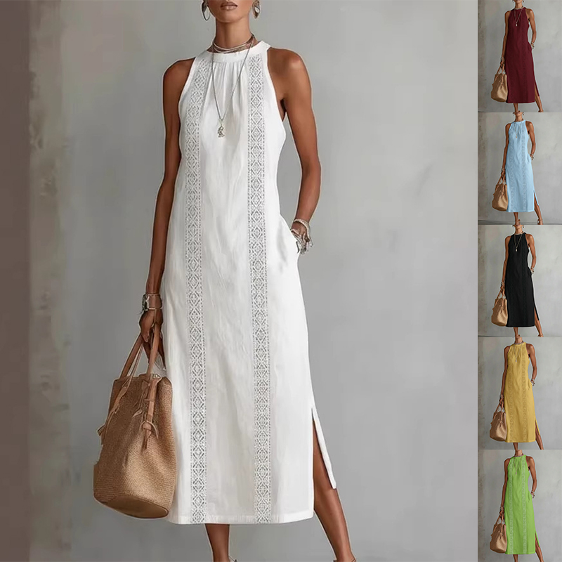 naiste kaeluseta suvekleit pitsi detailidega