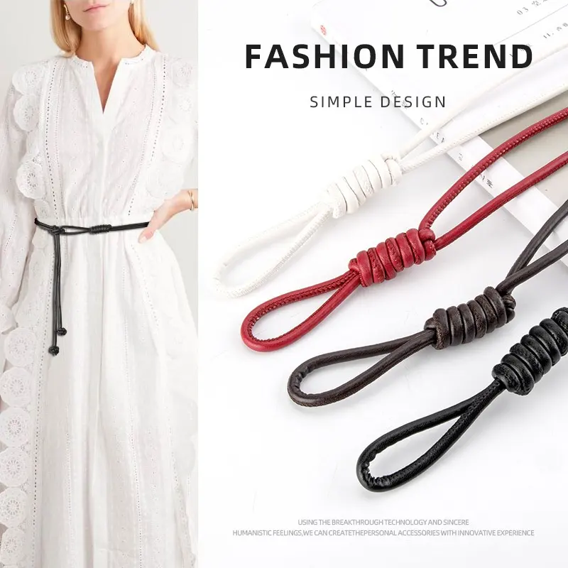 Womens Waist Chain Knotted Cord Decorative Slimming