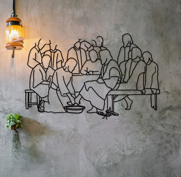 Metal Art Line Art Home Decor Jesus Decoration Wall Hanging