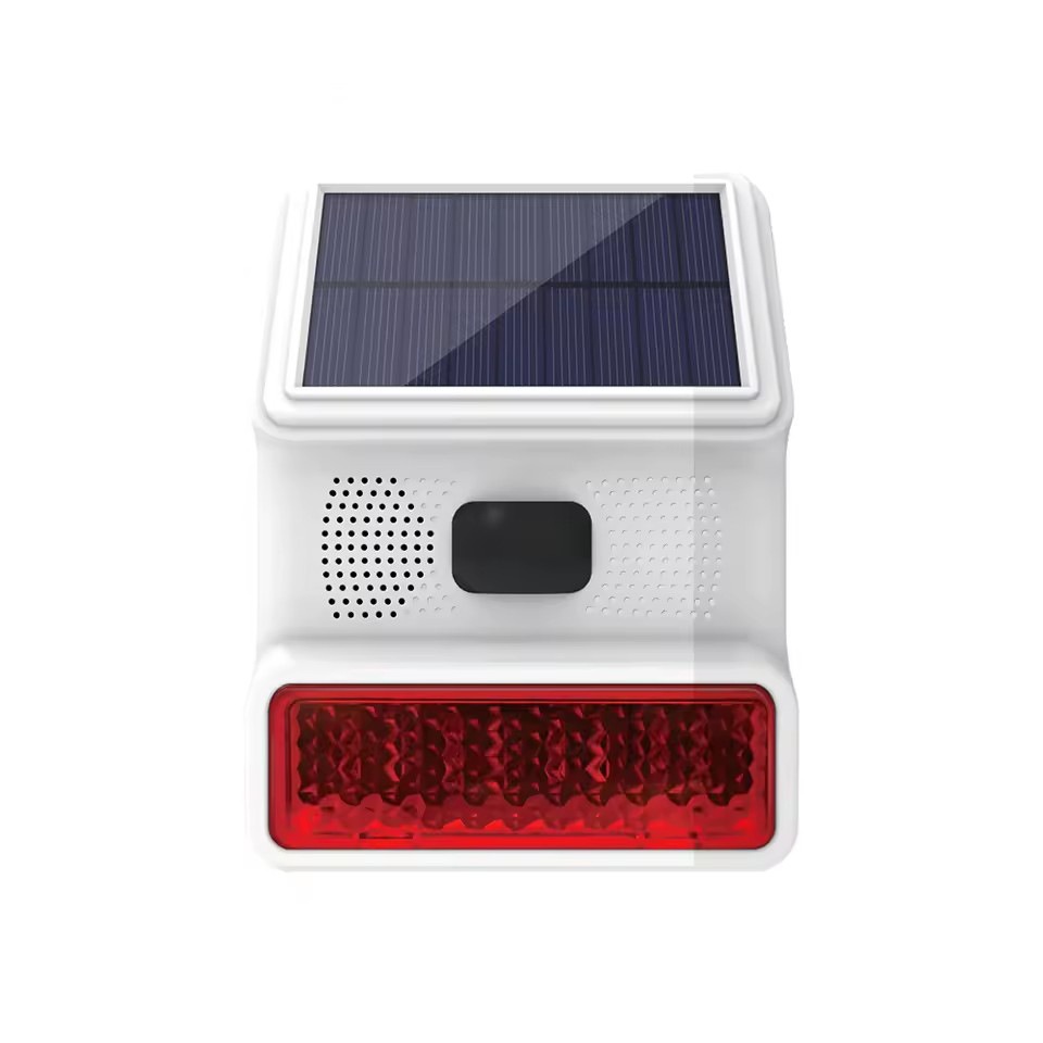 Wireless 433MHz Solar-Powered Audio-Visual Alarm Siren Outdoor Alarm Horn Outdoor Siren Cross-Border Export Supply