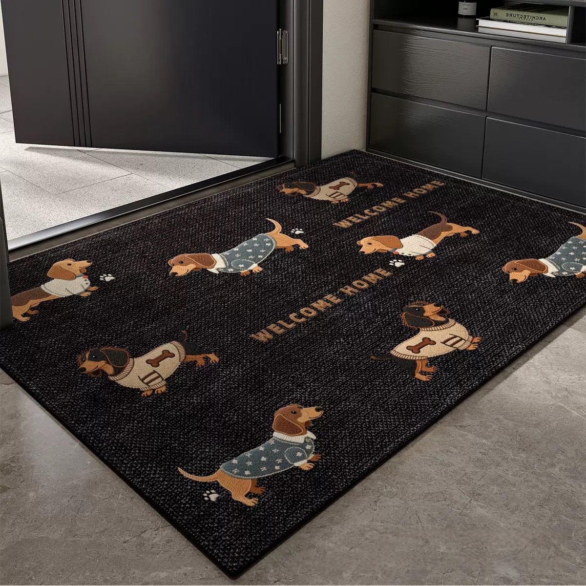 Dirt- And Wear-resistant Cute Puppy Doormat For The Entryway