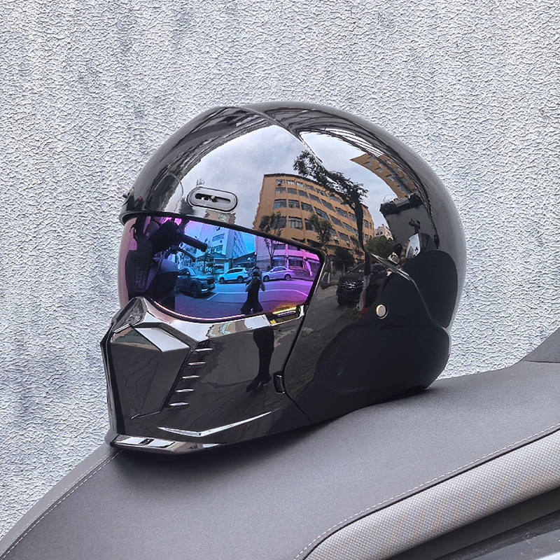 Retro Motorcycle Cruiser Lightweight Full-face Helmet