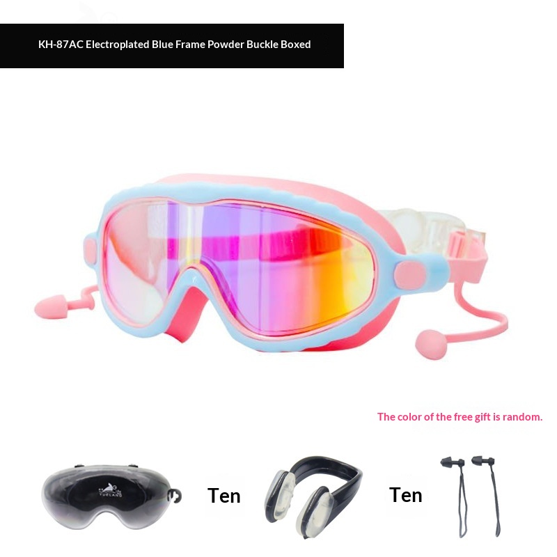 Electroplated Blue Frame Pink