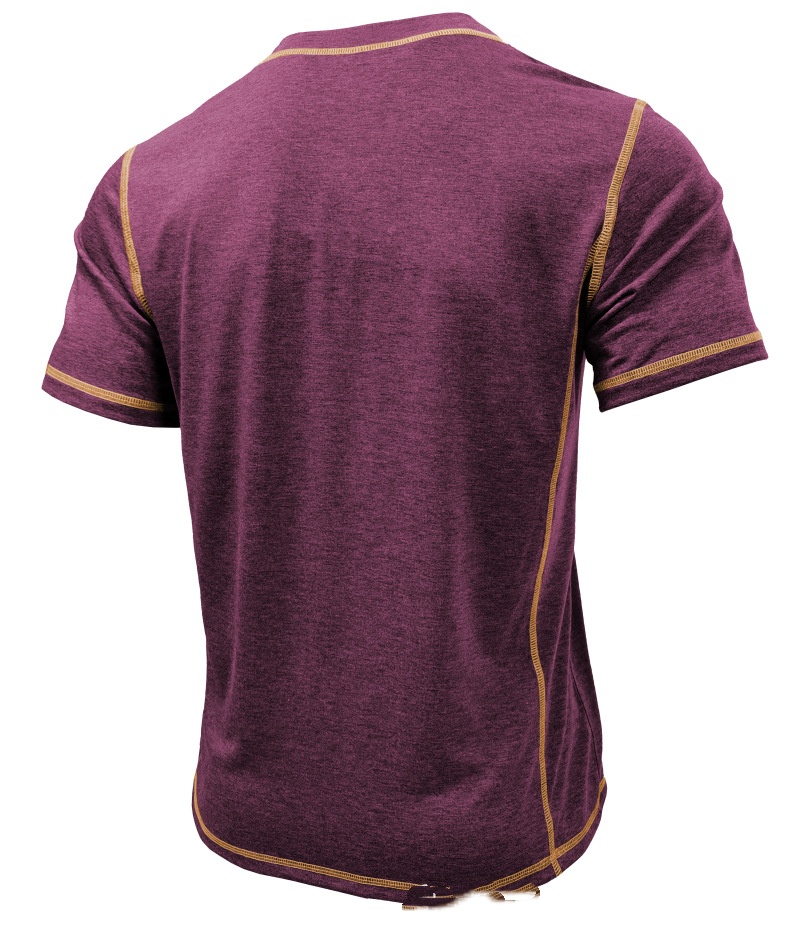Crew-Neck Short-Sleeve Top Casual Mens Clothing