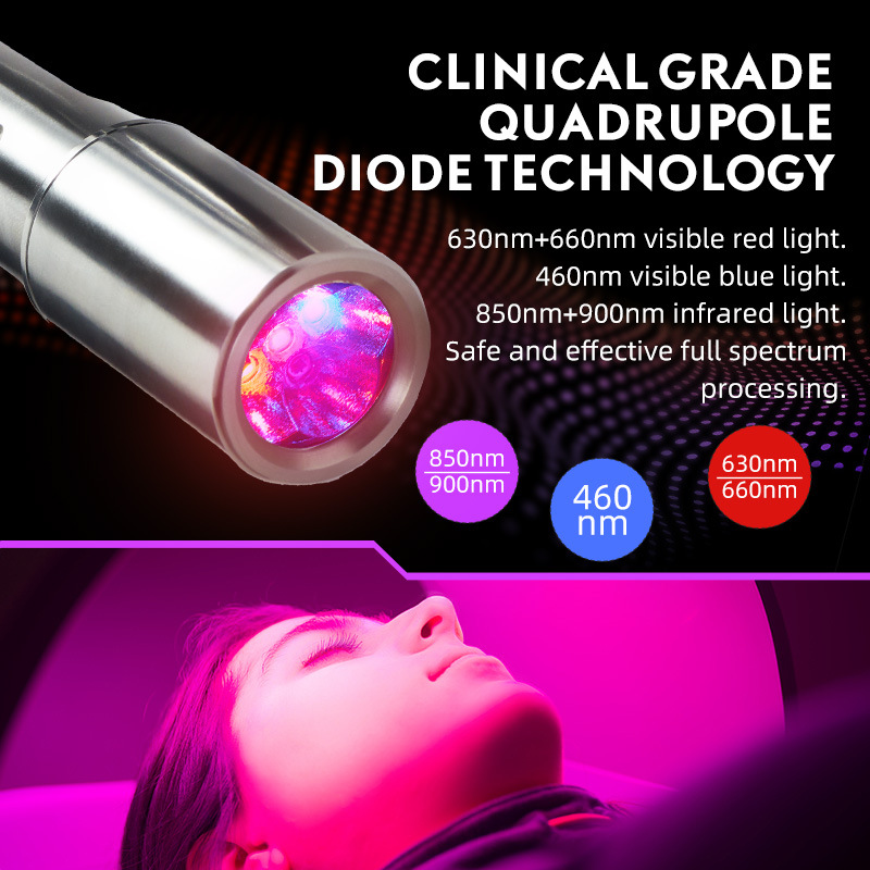 Type-C Rechargeable Portable Dimmable Far-infrared Light Therapy Flashlight
