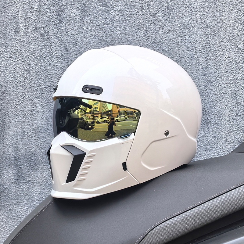 Retro Motorcycle Cruiser Lightweight Full-face Helmet