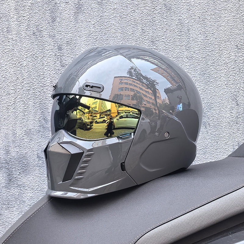 Retro Motorcycle Cruiser Lightweight Full-face Helmet