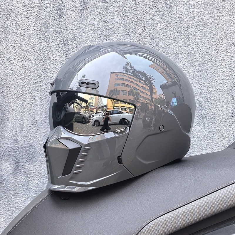 Retro Motorcycle Cruiser Lightweight Full-face Helmet