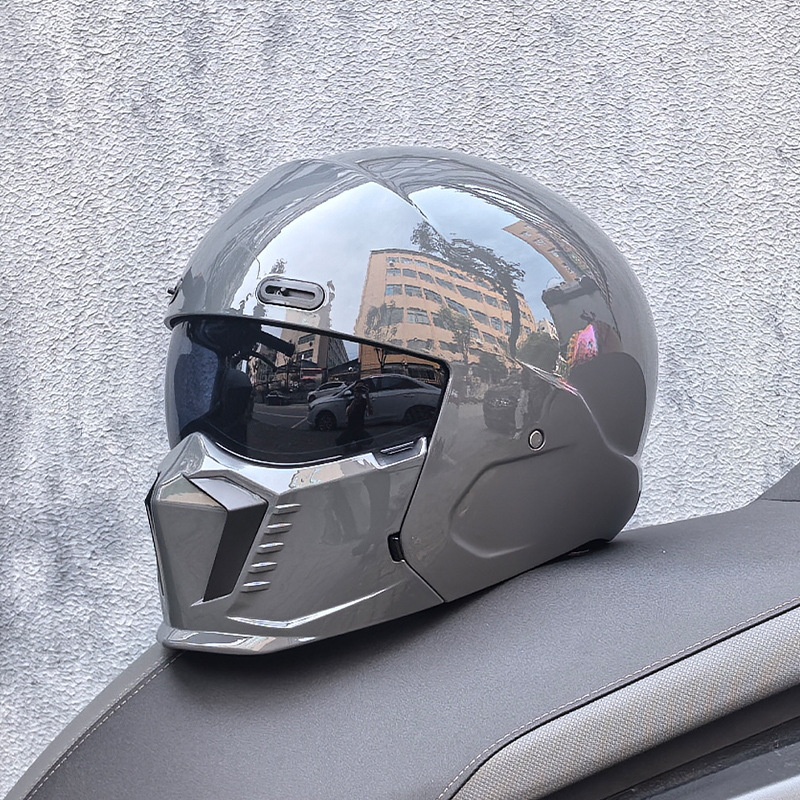 Retro Motorcycle Cruiser Lightweight Full-face Helmet