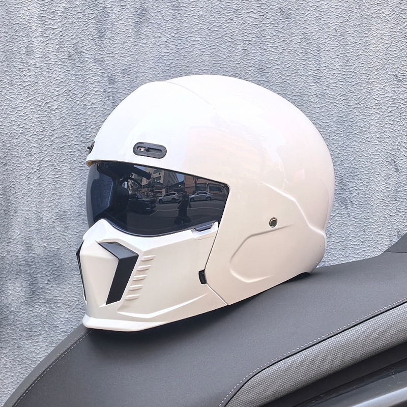 Retro Motorcycle Cruiser Lightweight Full-face Helmet