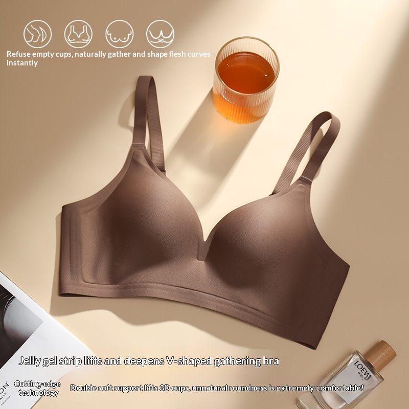 Thin, Small-cup Push-up Wireless Bra That Gathers And Controls Side Boob