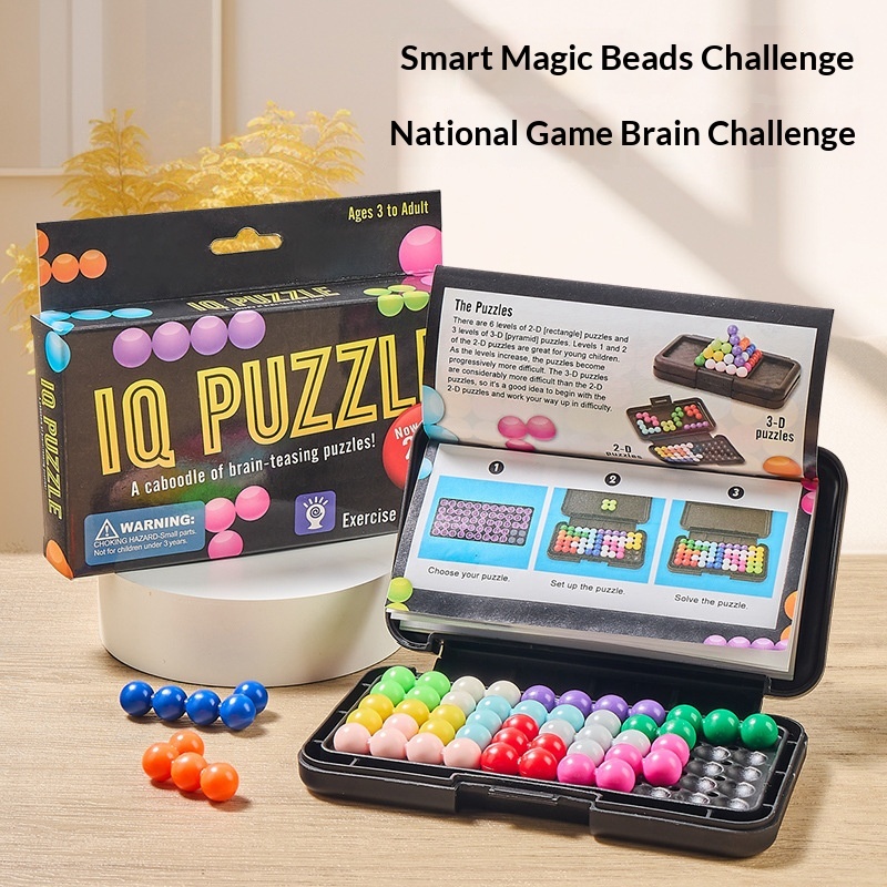 Smart Magic Bead Challenge Pyramid Puzzle For Kids Training