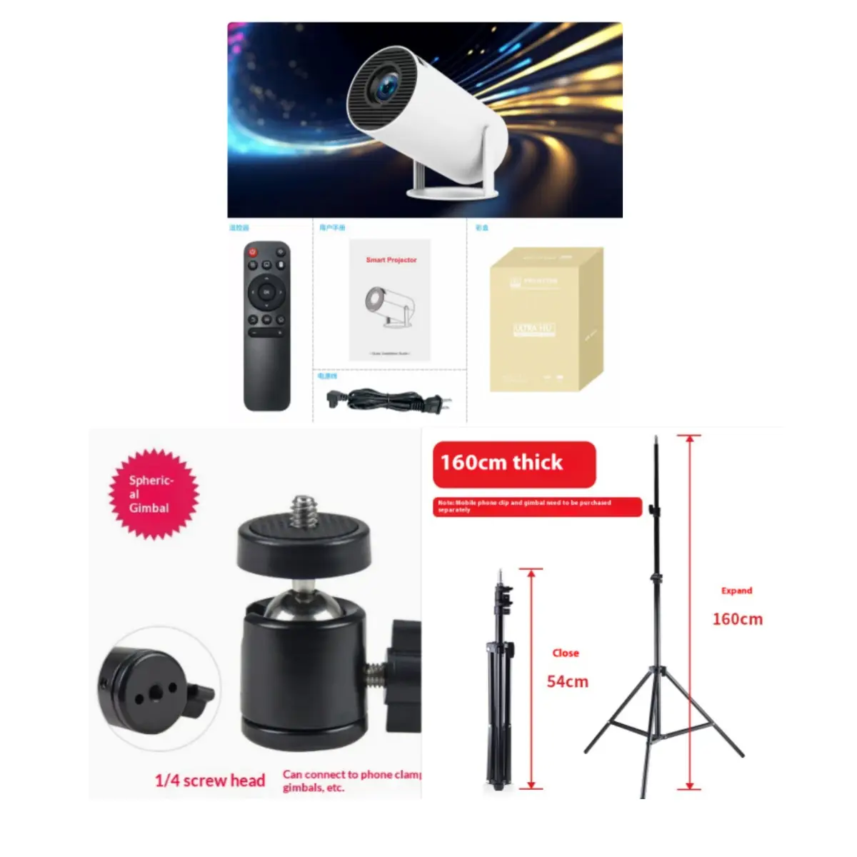 Ultra Short Focus Hy300ultra HD 4K Projector Home Mini