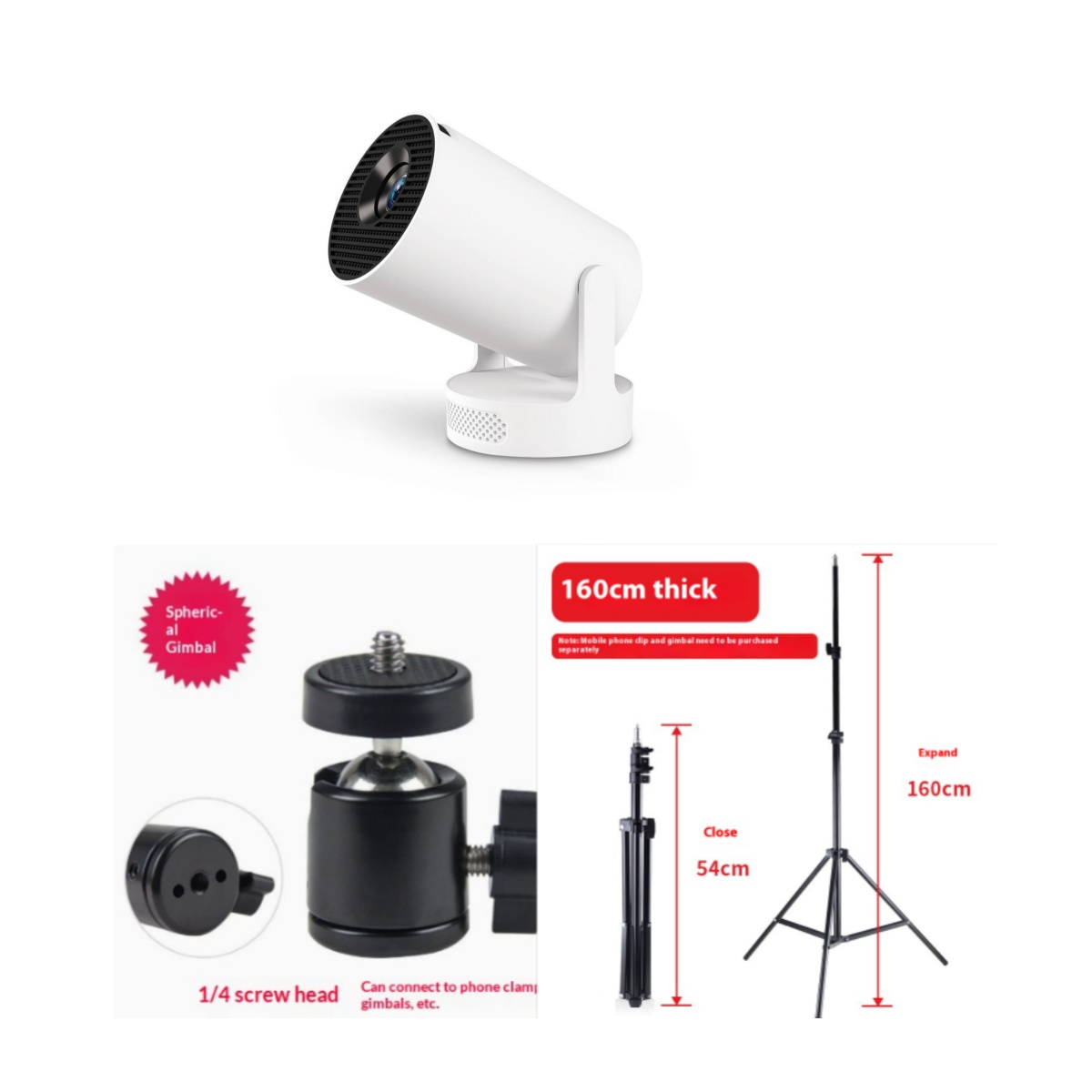 Ультракороткофокусный домашний мини-проектор Hy300ultra HD 4K