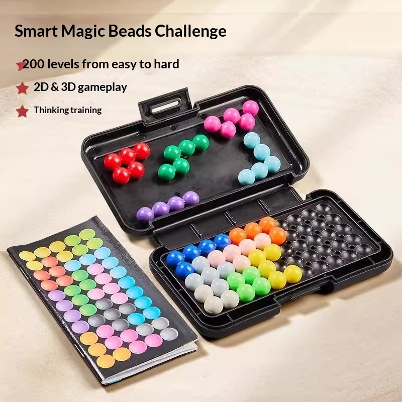 Smart Magic Bead Challenge Pyramid Puzzle For Kids Training