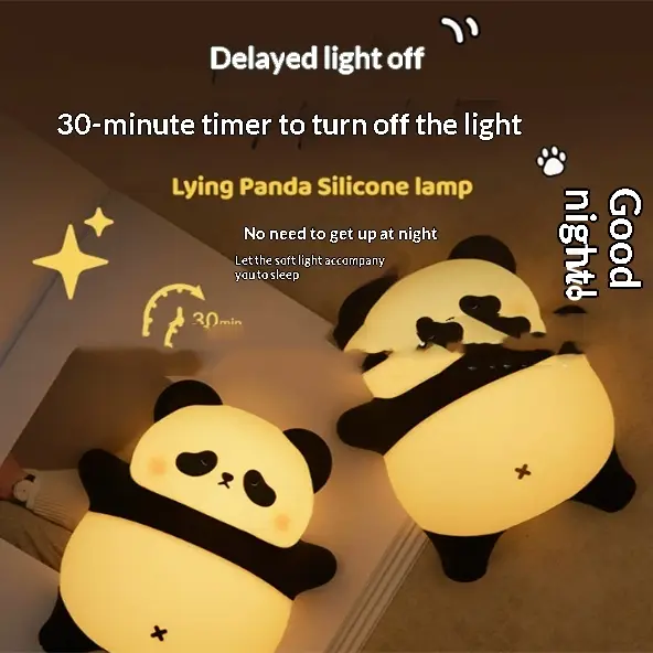Tangtang Panda Night Light Creative Stress-Relief Bedside Ambiance Sleep Companion Lamp
